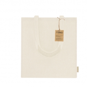 Bolsa de algodón reciclado 140 g/m² con certificación GRS