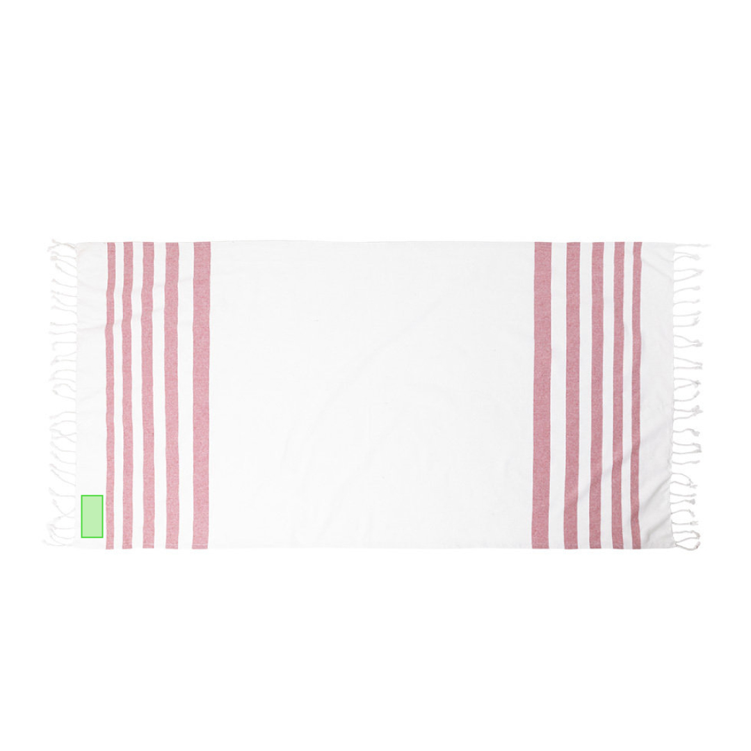 Pareo toalla bicolor de algodón 100% 180 g/m² en tamaño 170x90 cm