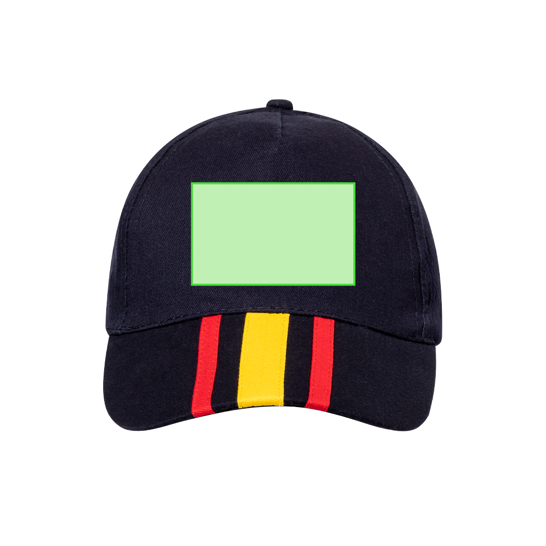 Gorra Desthin diseño España — 100% algodón peinado 5 paneles con cierre ajustable de velcro