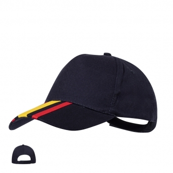 Gorra Desthin diseño España — 100% algodón peinado 5 paneles con cierre ajustable de velcro