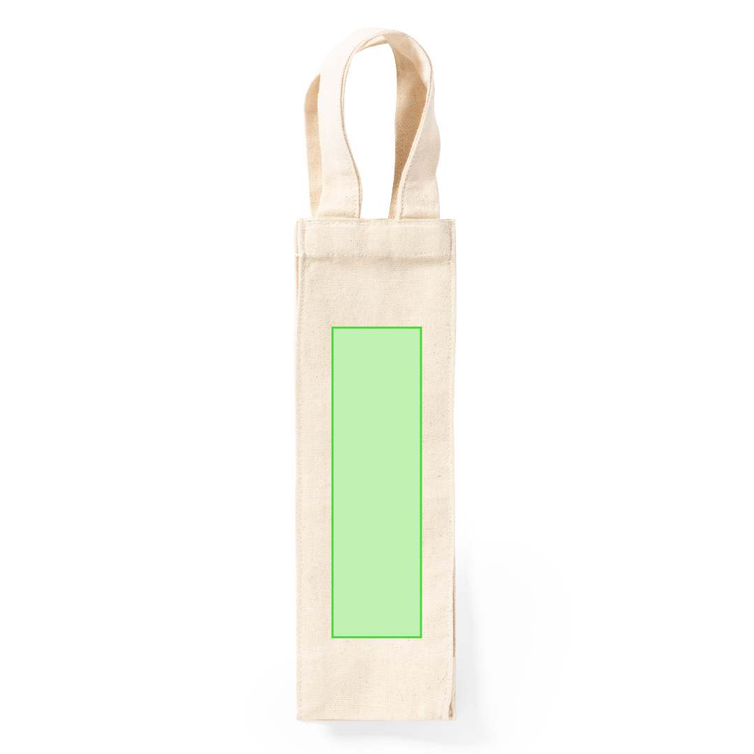 Bolsa de canvas 220 g/m² para botella de vino 75 cl en color natural