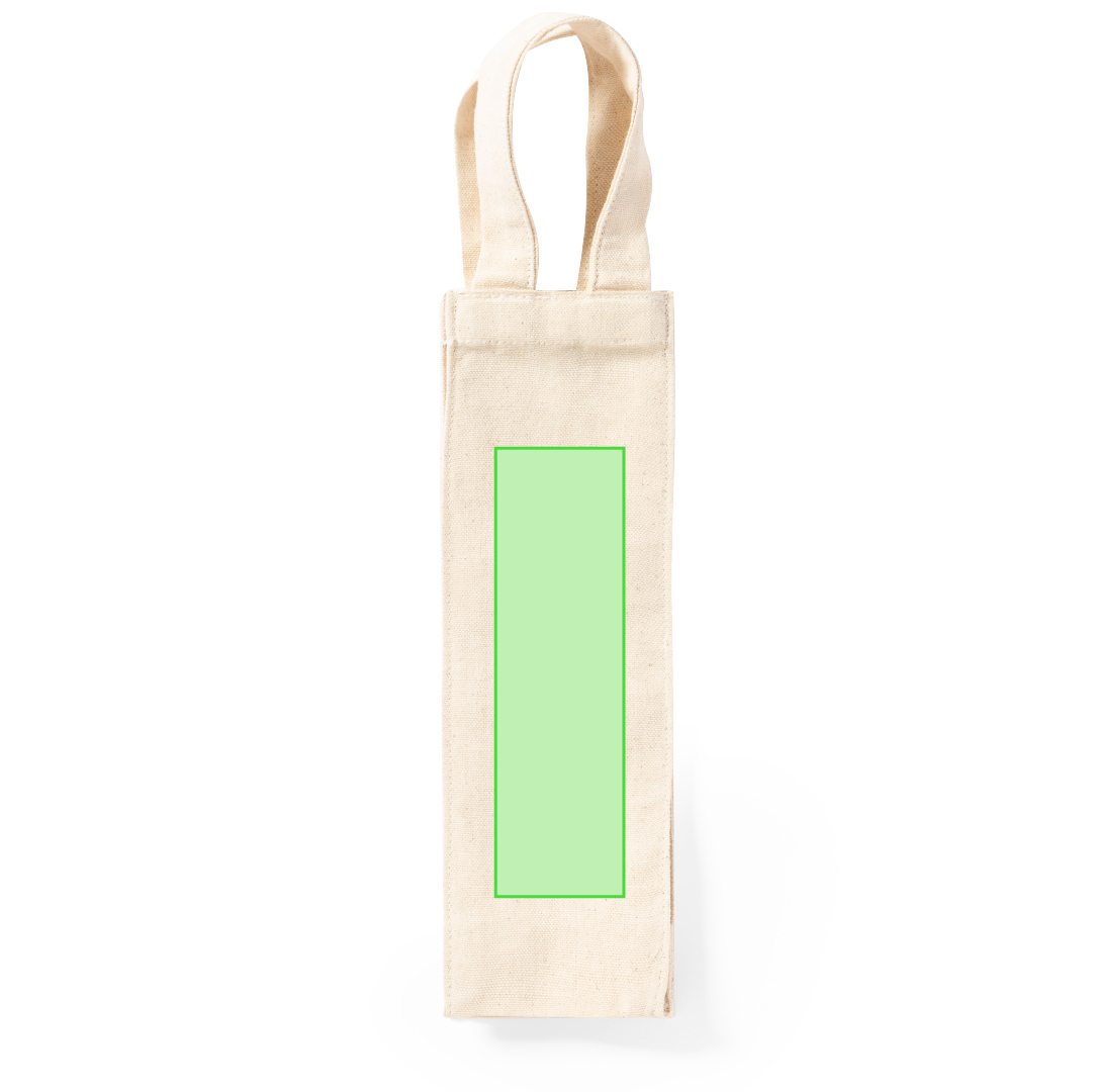 Bolsa de canvas 220 g/m² para botella de vino 75 cl en color natural