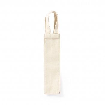 Bolsa de canvas 220 g/m² para botella de vino 75 cl en color natural