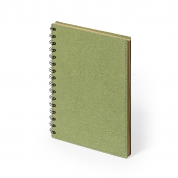 Libreta corporativa de cartón reciclado rígido con 80 hojas