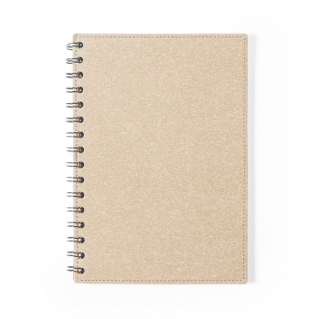 Libreta corporativa de cartón reciclado rígido con 80 hojas