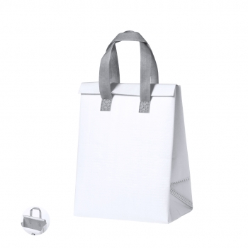 Bolsa nevera non-woven laminado con velcro, fuelle e interior de aluminio — variada gama de colores