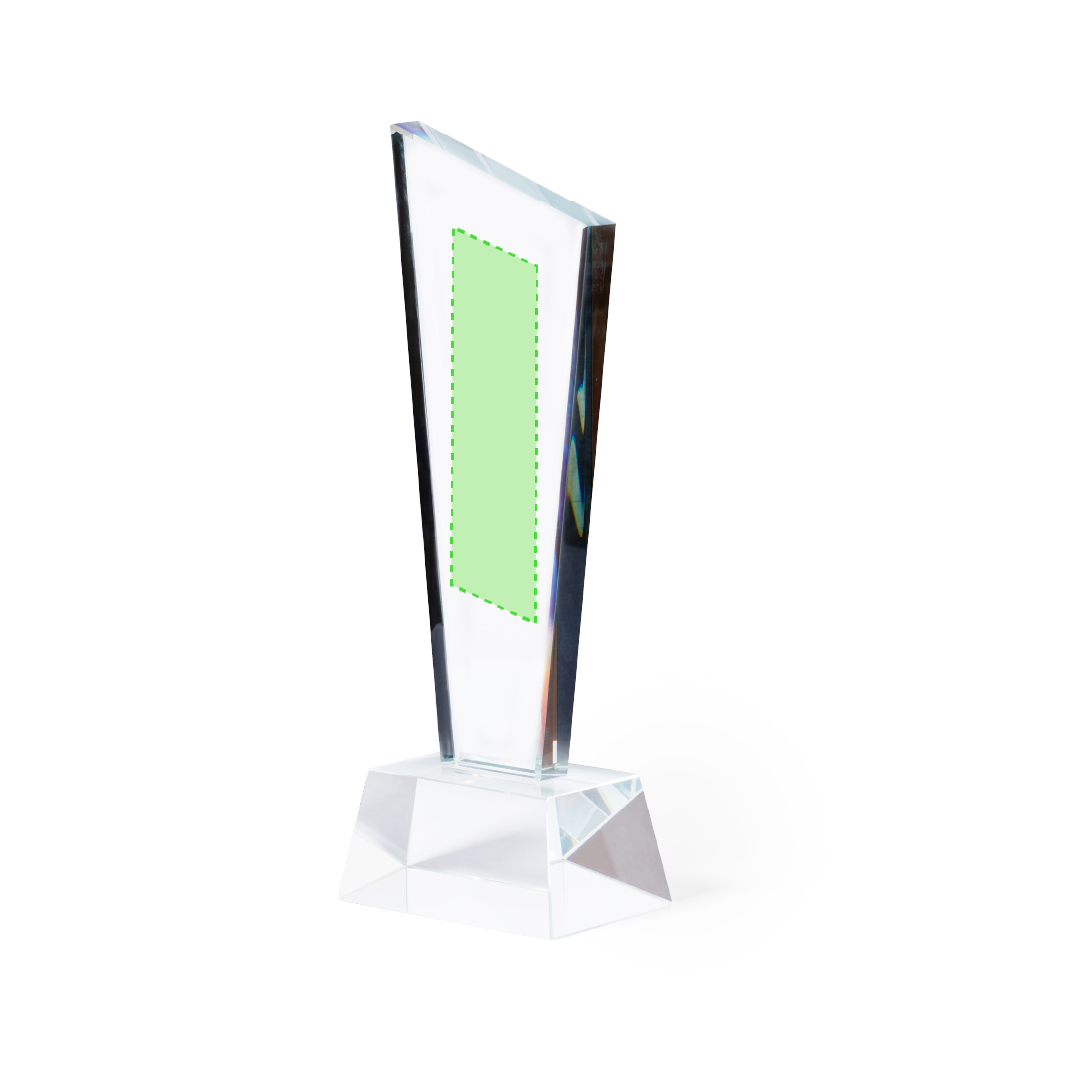 Trofeo de cristal en estuche