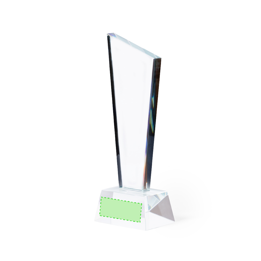 Trofeo de cristal en estuche