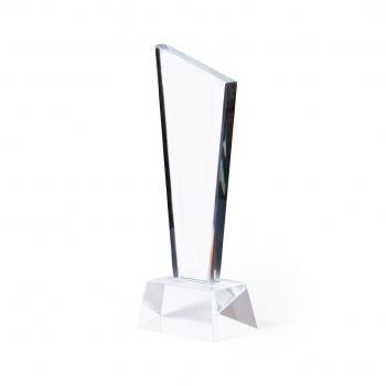 Trofeo de cristal en estuche