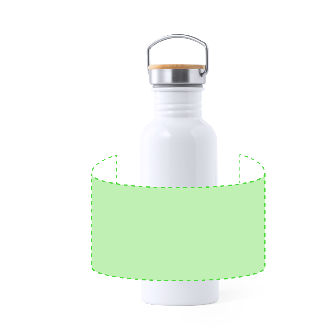 Bidón XL de acero y bambú personalizable por sublimación 750 ml