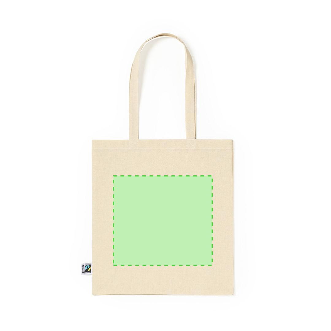 Bolsa de algodón Fairtrade 180 g/m² con fuelle 38×42×12 cm