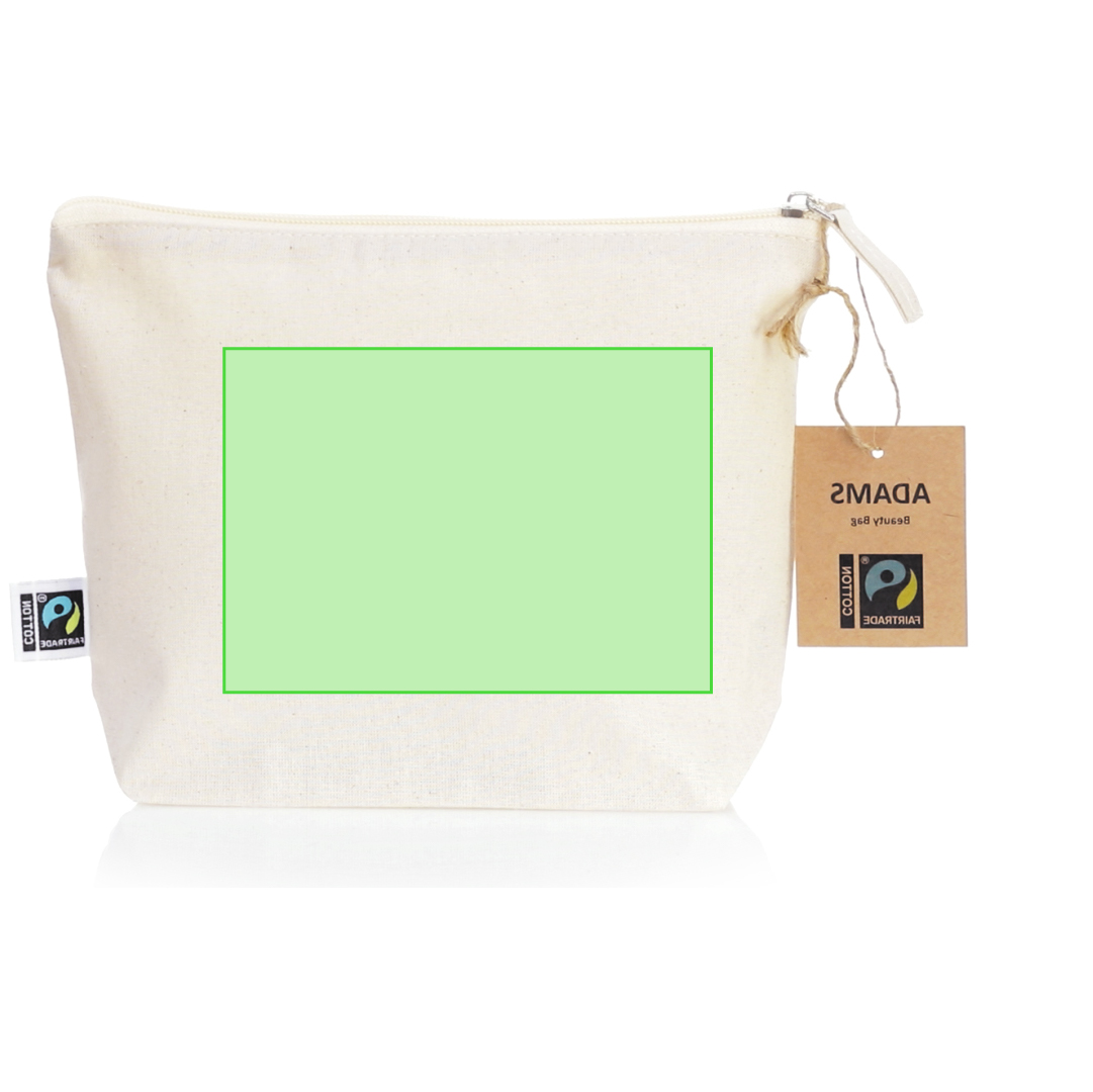 Neceser de algodón 180 g/m² con cremallera reforzada estándar