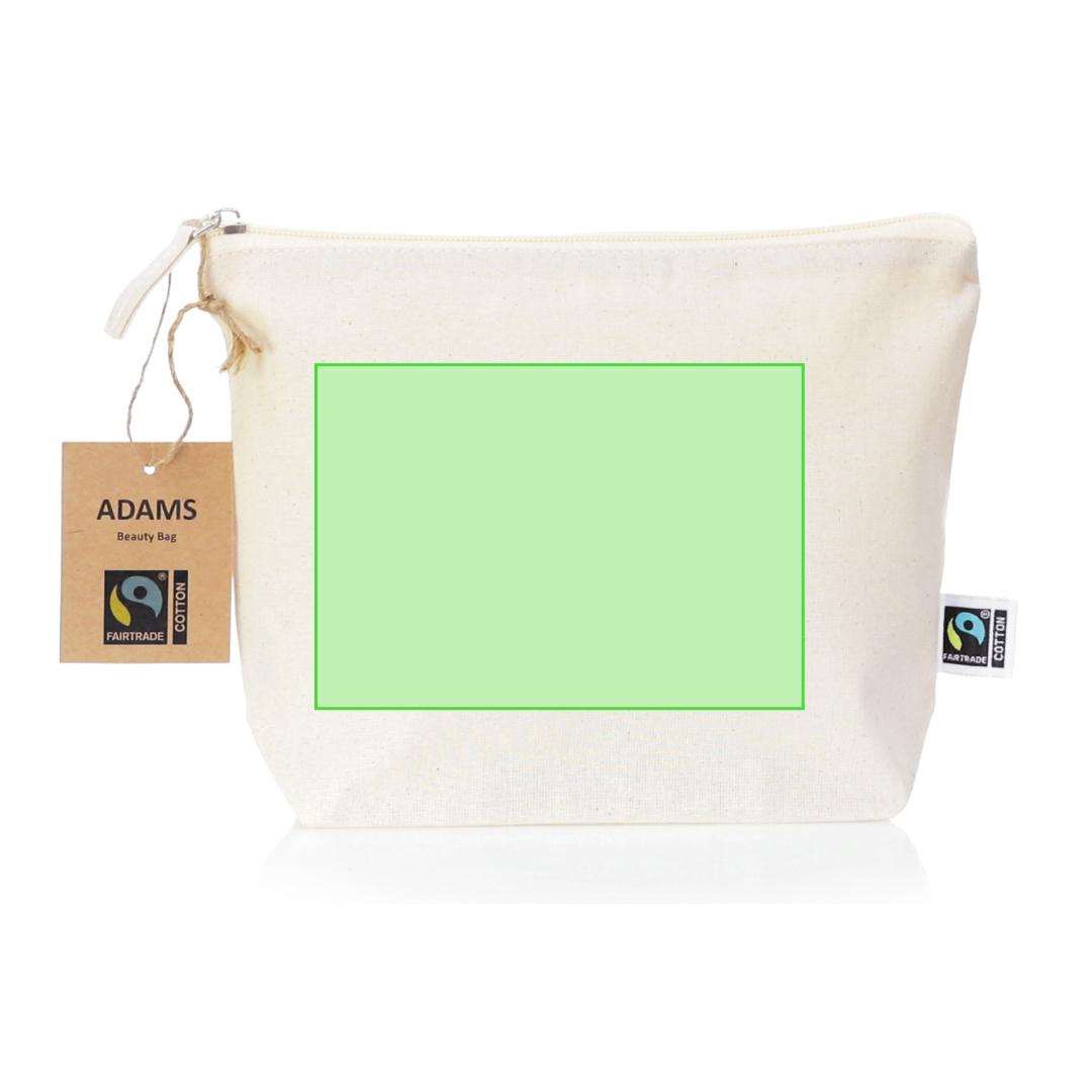 Neceser de algodón 180 g/m² con cremallera reforzada estándar