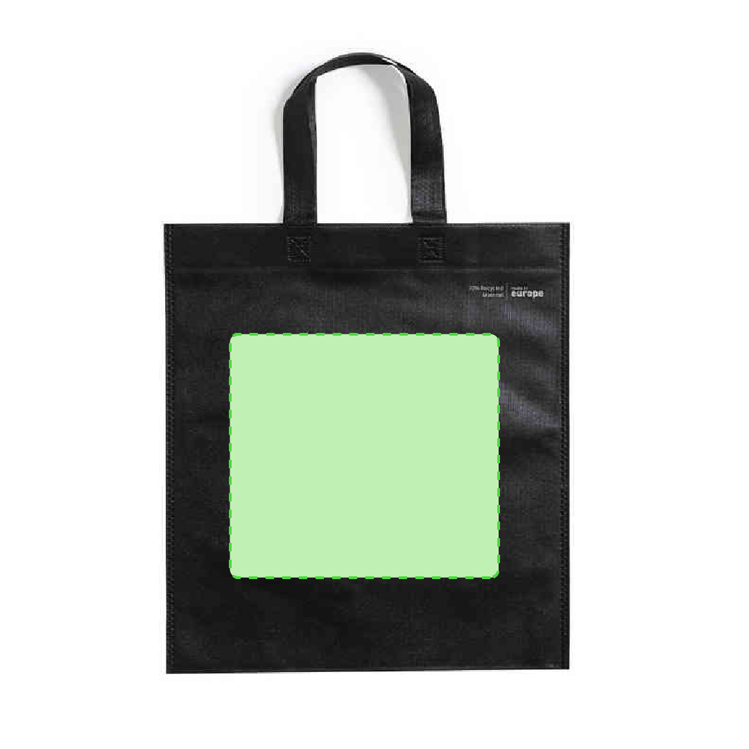 Bolsa de material mixto asas cortas 38×42 cm tote de mano