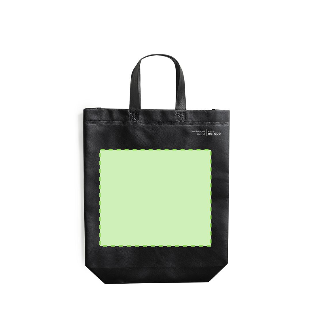 Bolsa de material mixto asas largas tote 35×40 cm para hombro