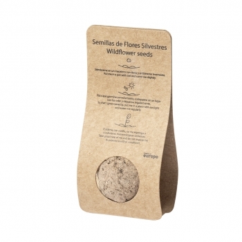 Bombón de semillas de flores silvestres en estuche de cartón reciclado Made in Europe