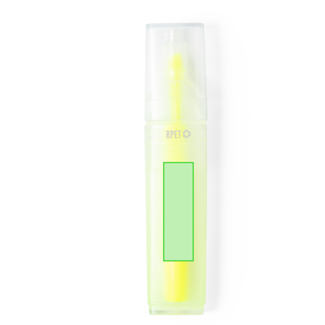 Marcador fluorescente de RPET reciclado con tinta estándar