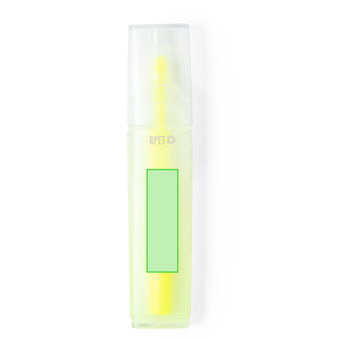 Marcador fluorescente de RPET reciclado con tinta estándar