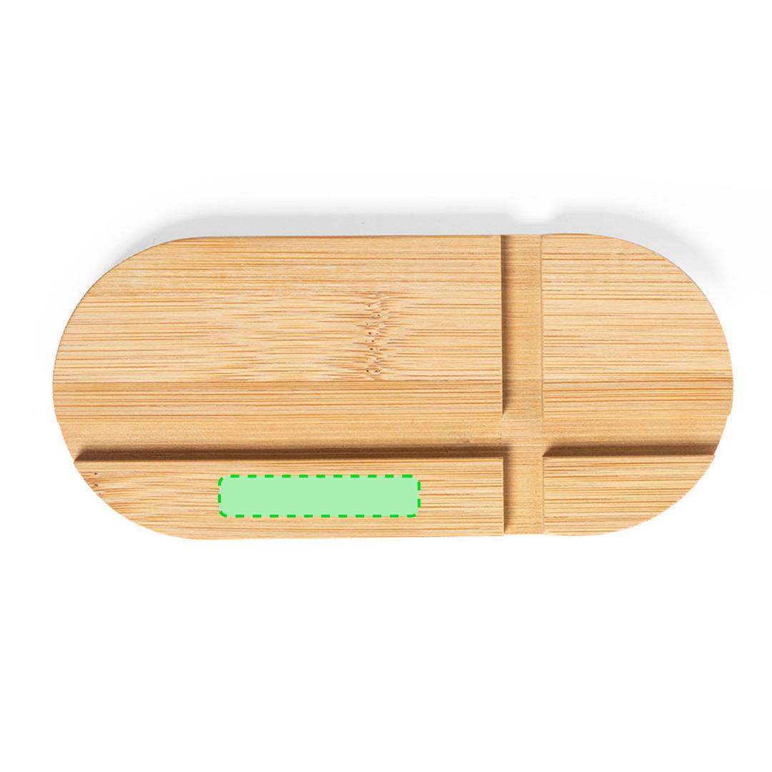 Soporte de bambú natural con diseño clásico para smartphone
