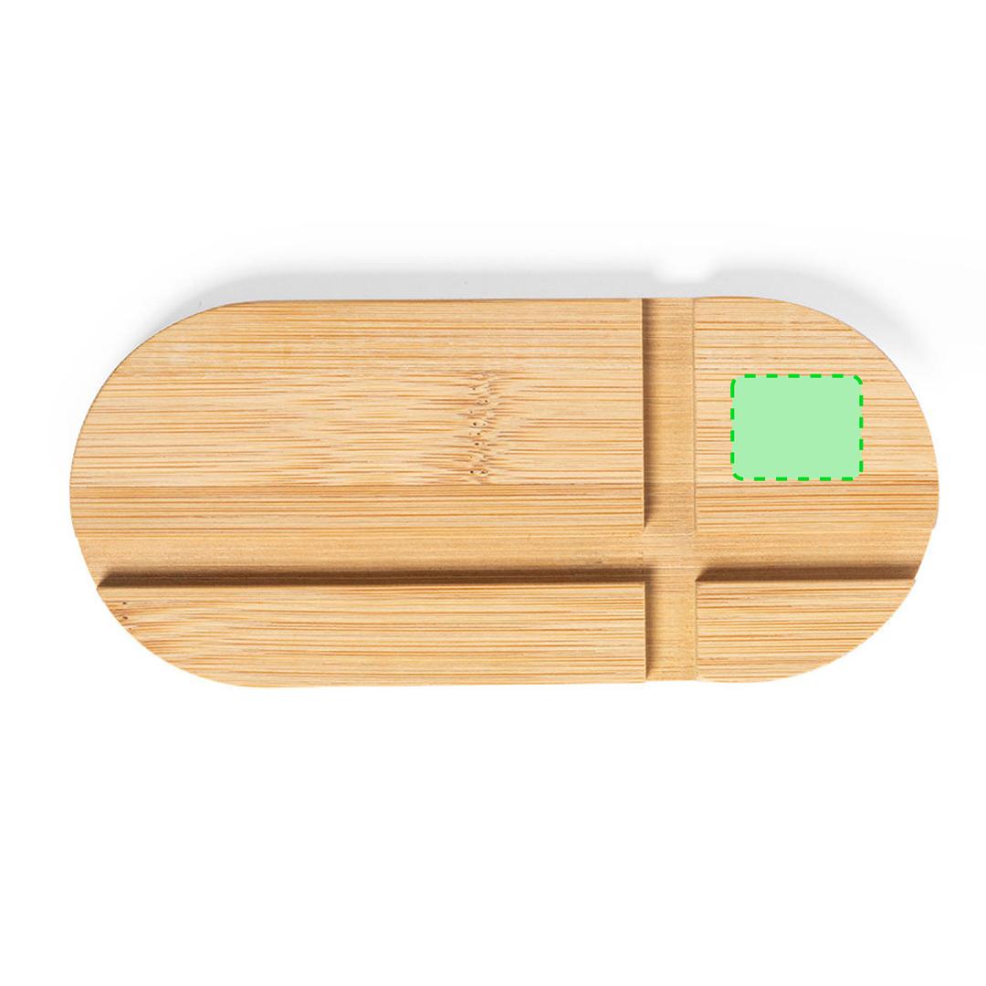 Soporte de bambú natural con diseño clásico para smartphone