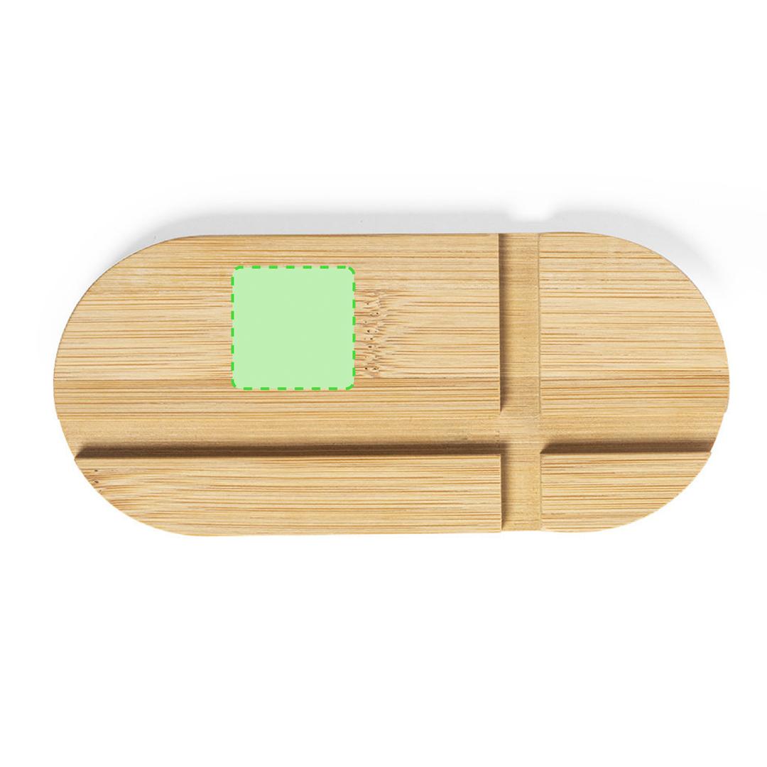 Soporte de bambú natural con diseño clásico para smartphone