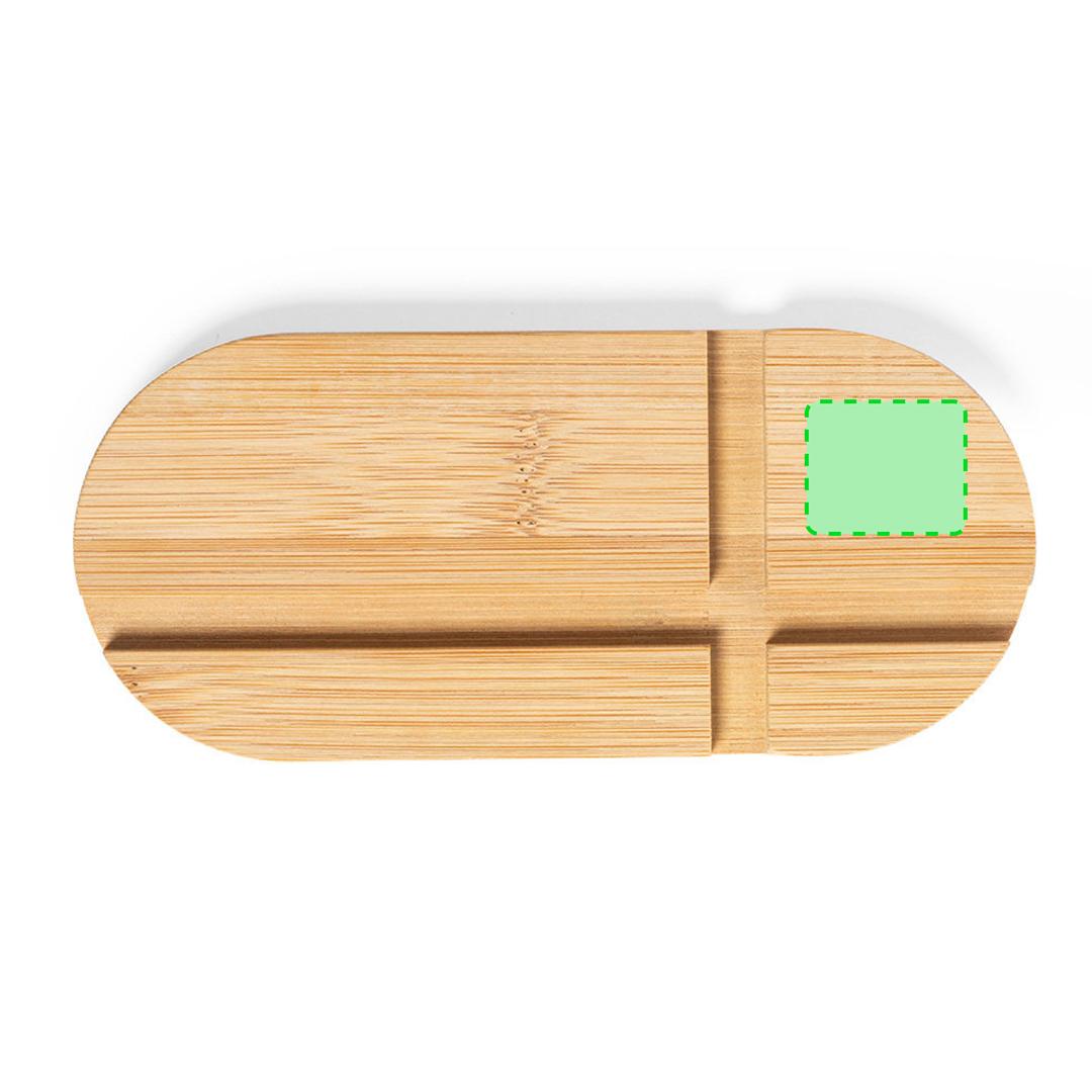 Soporte de bambú natural con diseño clásico para smartphone