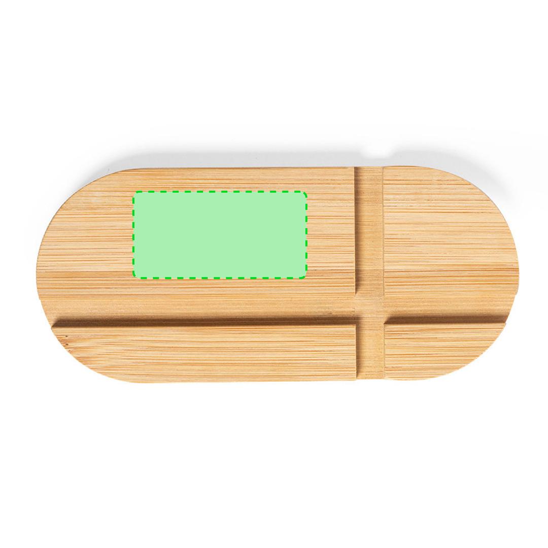 Soporte de bambú natural con diseño clásico para smartphone