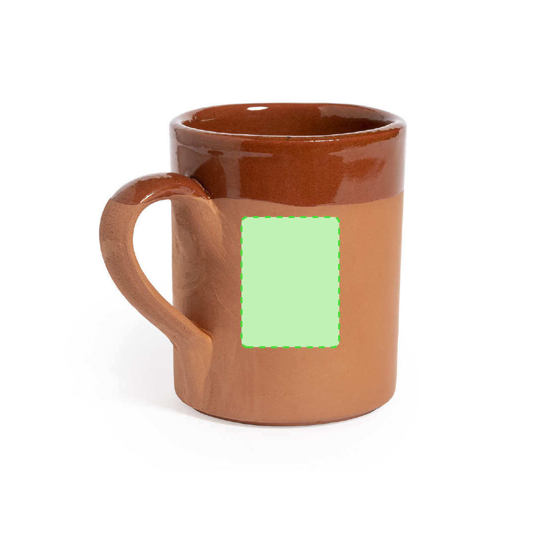 Taza de cerámica cilíndrica sin cuello 330 ml