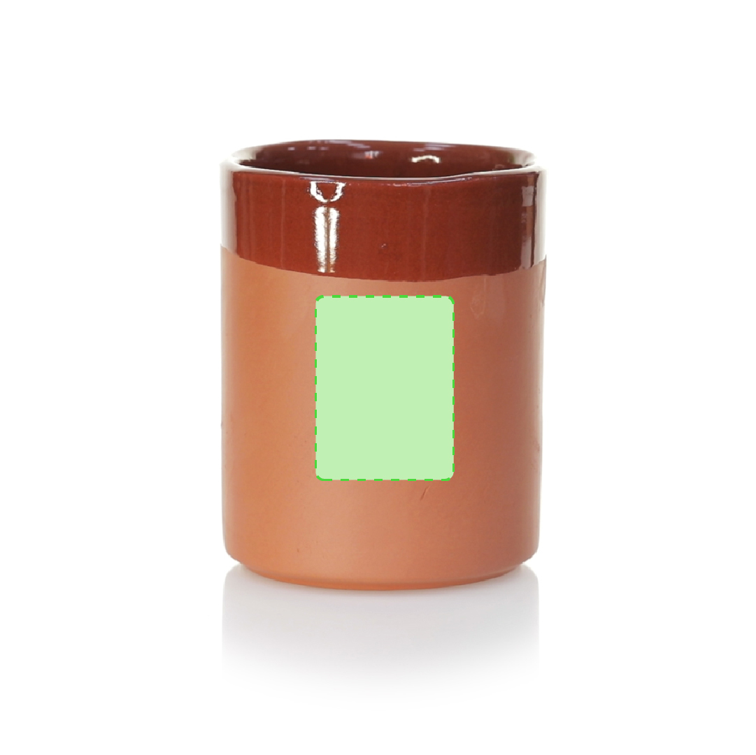 Taza de cerámica cilíndrica sin cuello 330 ml