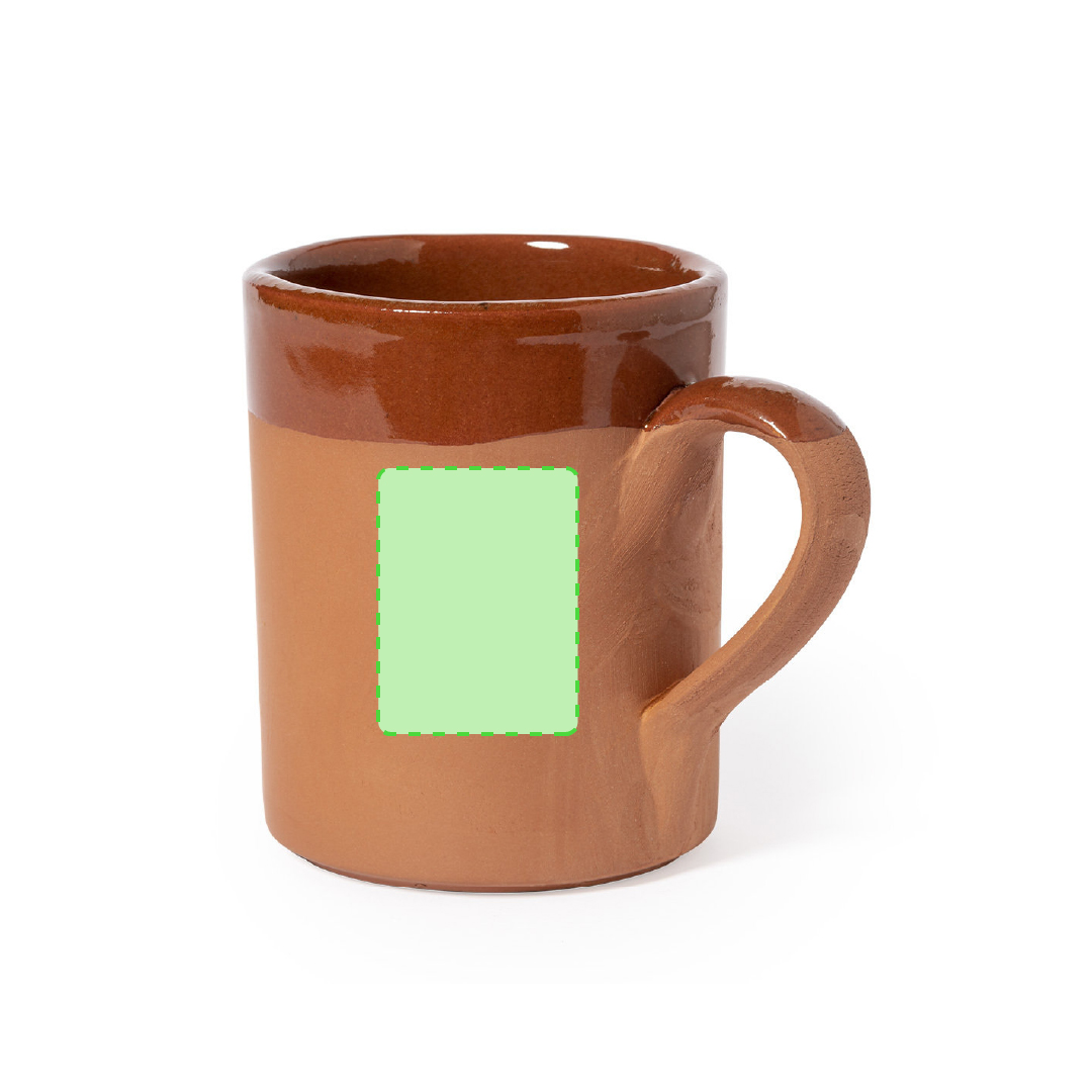 Taza de cerámica cilíndrica sin cuello 330 ml