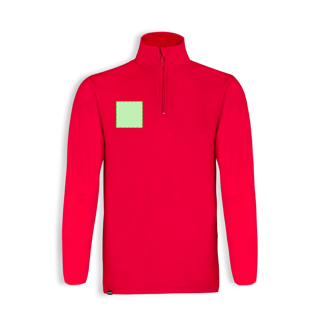 Forro polar Mesiox adulto RPET — micropolar RPET 155 g/m² anti-pilling, cuello con cremallera y cintura elástica, distintivo eco, tallas S-XXL