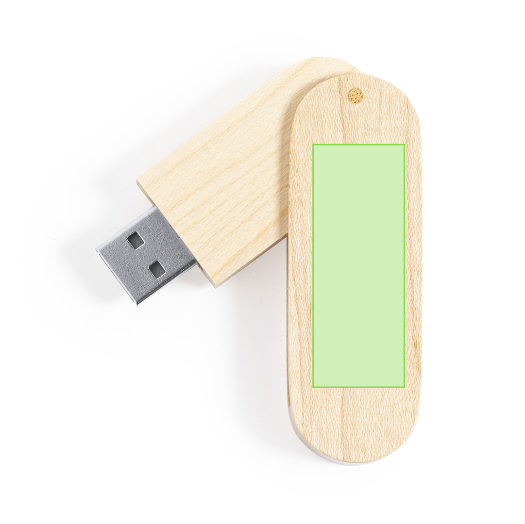 Memoria USB de 16GB en madera natural