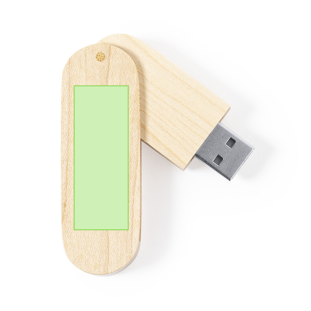 Memoria USB de 16GB en madera natural