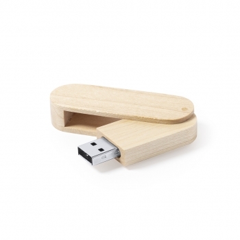 Memoria USB de 16GB en madera natural