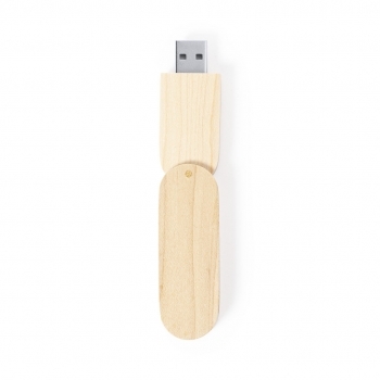 Memoria USB de 16GB en madera natural