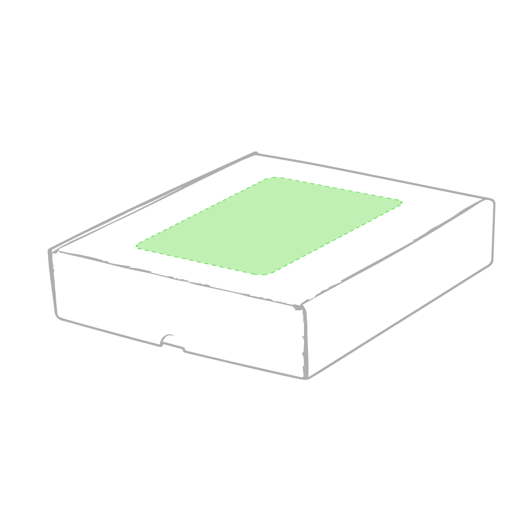 Caja de presentación mediana en cartón corrugado kraft — 21x25x5 cm, formato plano de la gama kraft