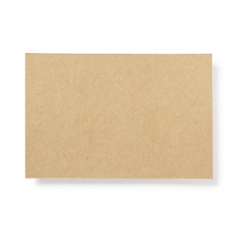 Tarjeta de presentación en cartón reciclado kraft — 15x10 cm, el soporte de mensaje más amplio del packaging