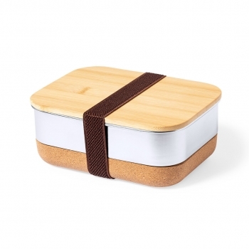 Fiambrera Limited Edition de acero inox, bambú y corcho 1 L — con estuche exclusivo y tarjeta reciclada