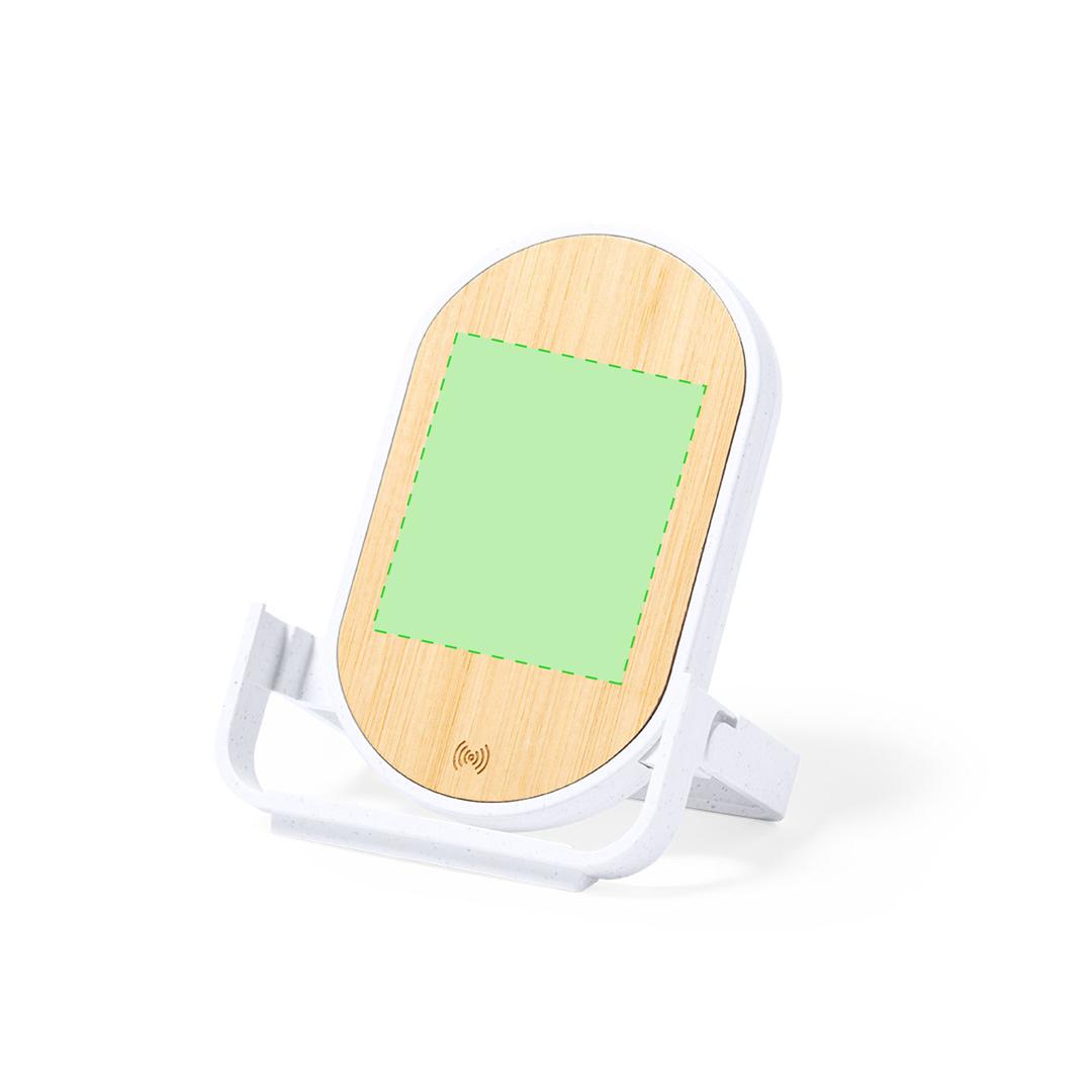 Cargador inalámbrico de bambú natural 10W minimalista