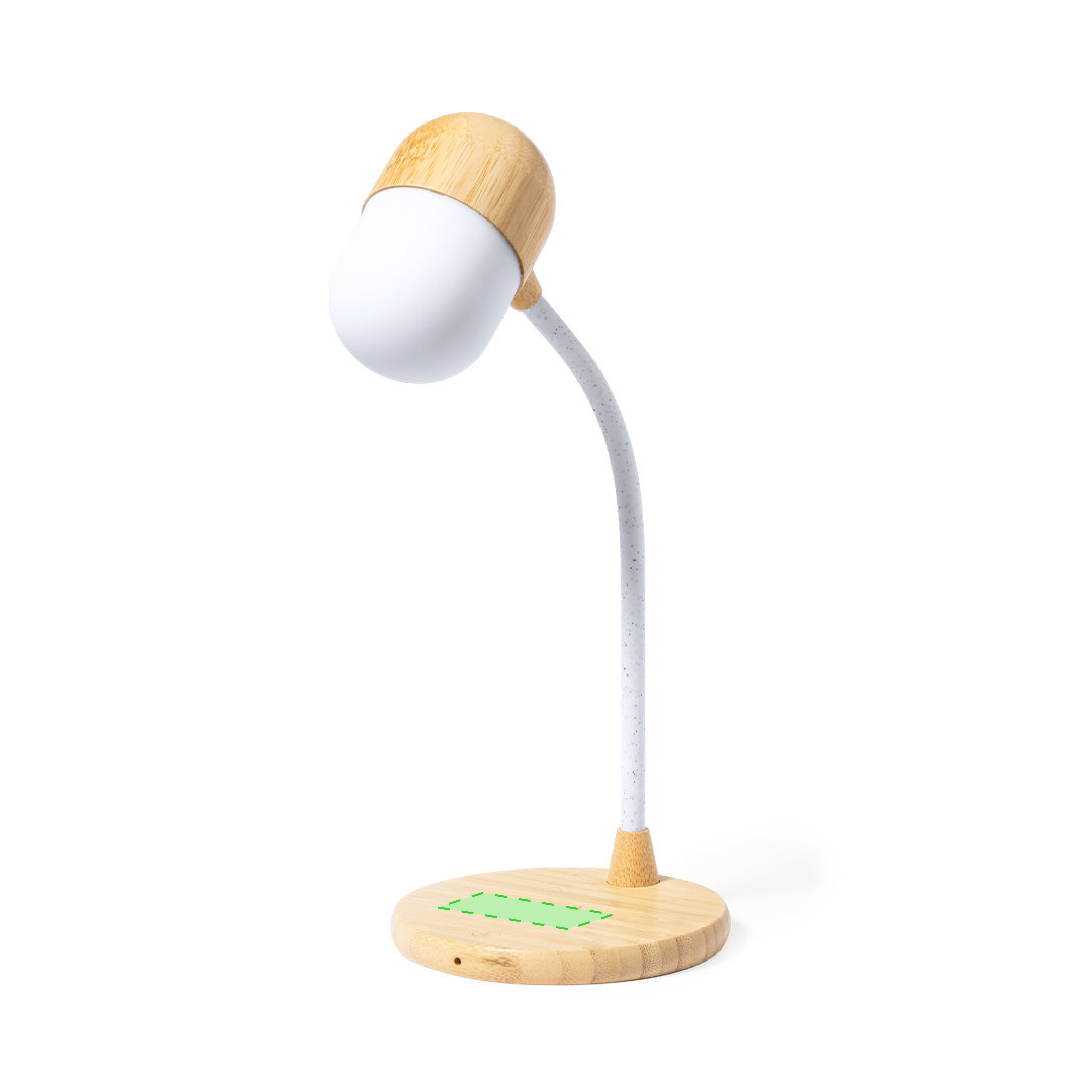 Lámpara de bambú flexible con 14 LEDs regulables y recarga USB