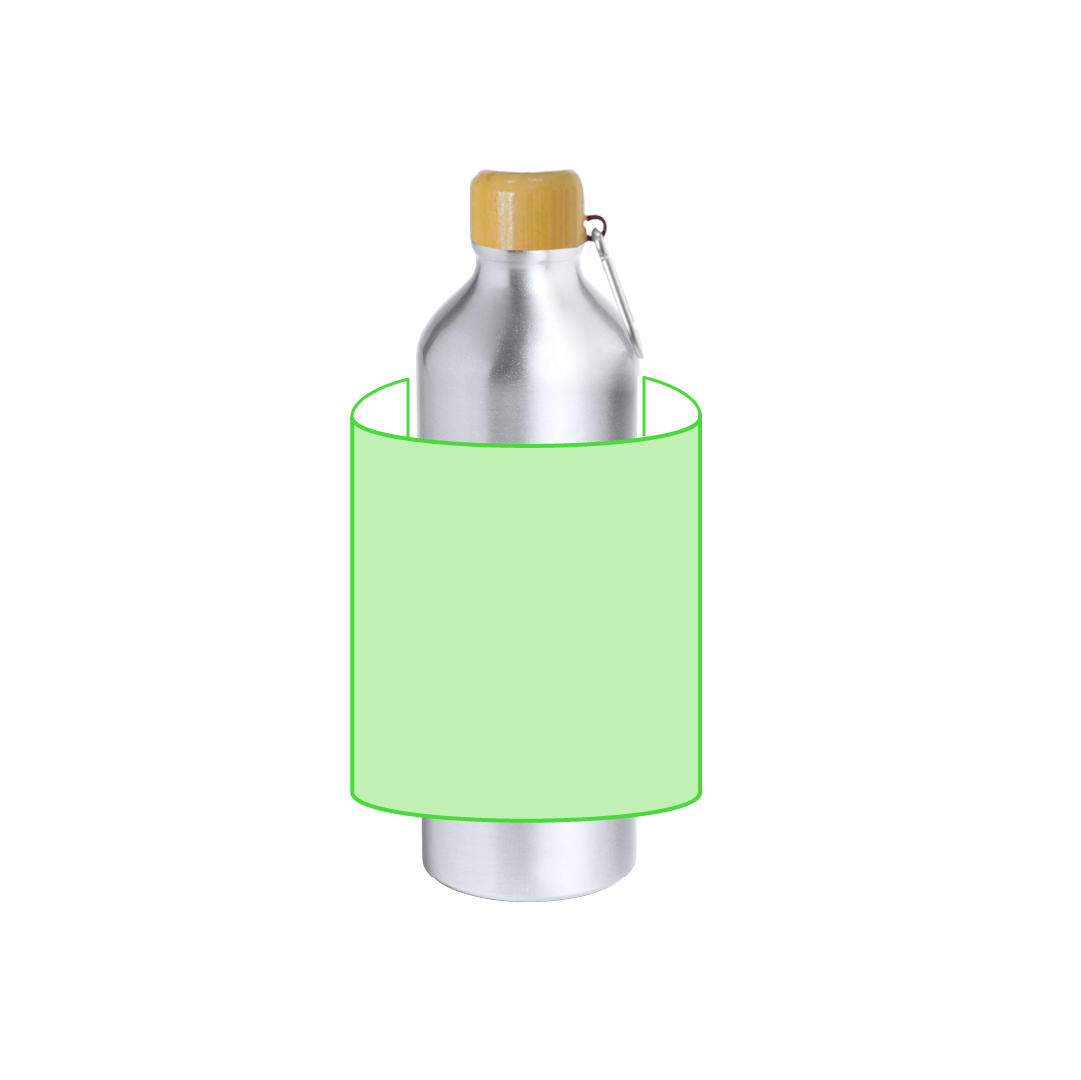 Bidón gigante de aluminio y tapón de bambú 800 ml