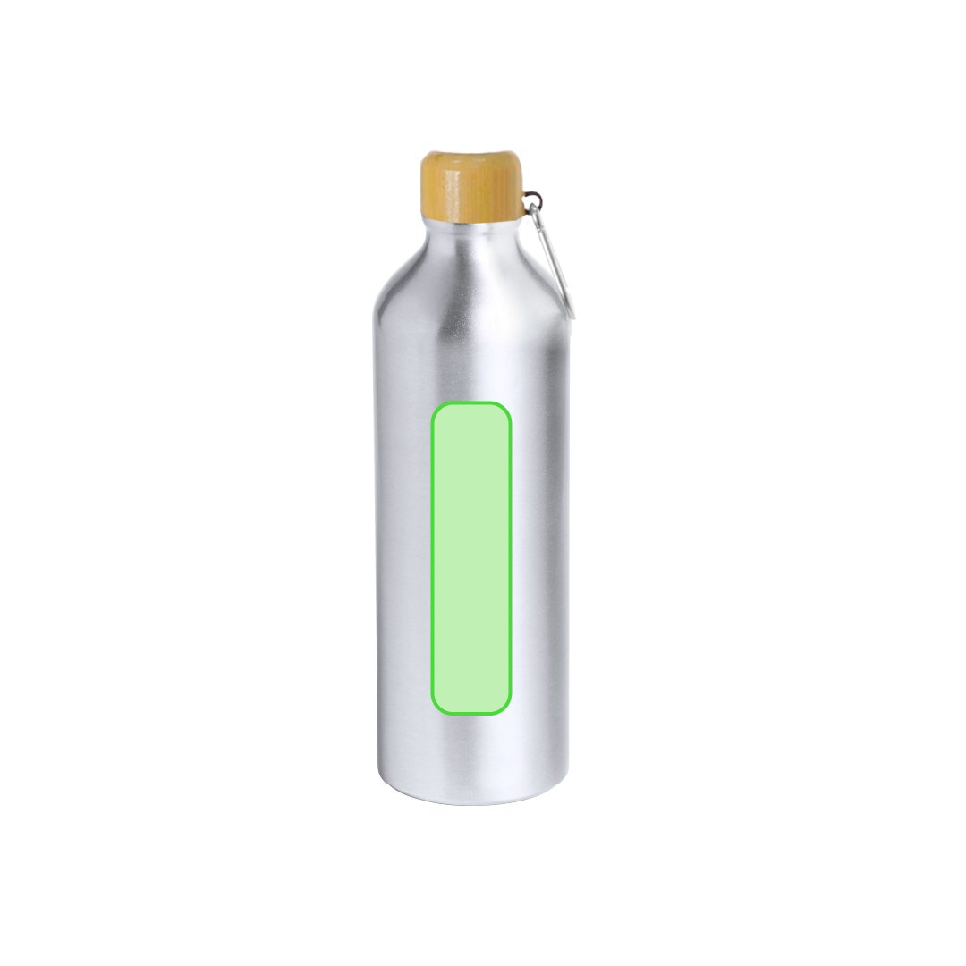Bidón gigante de aluminio y tapón de bambú 800 ml