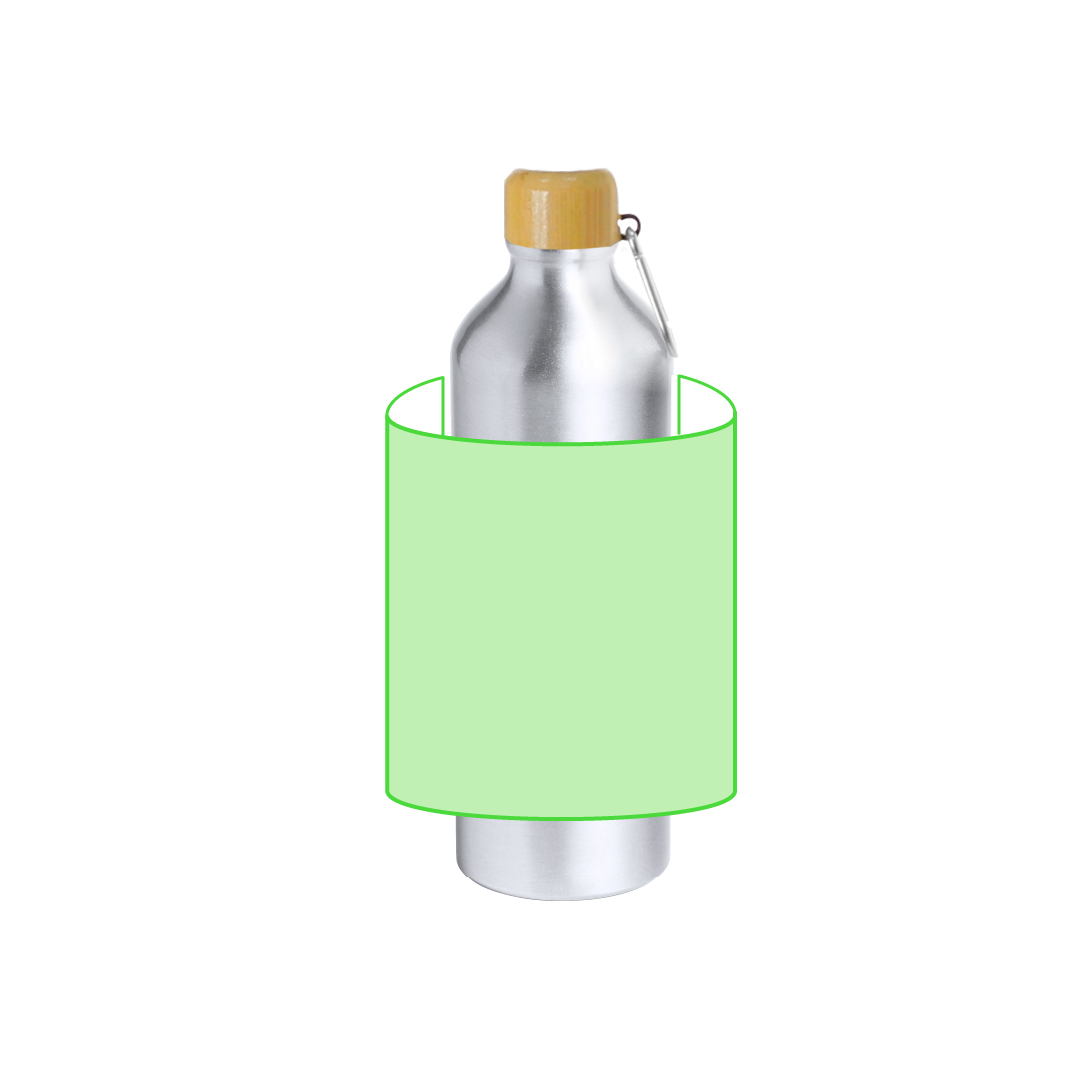 Bidón gigante de aluminio y tapón de bambú 800 ml