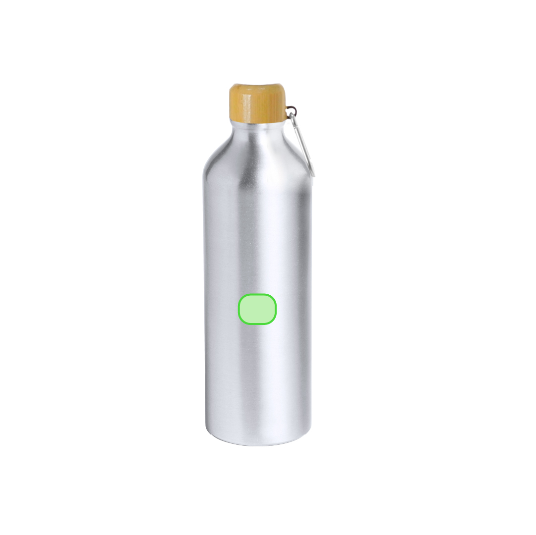 Bidón gigante de aluminio y tapón de bambú 800 ml