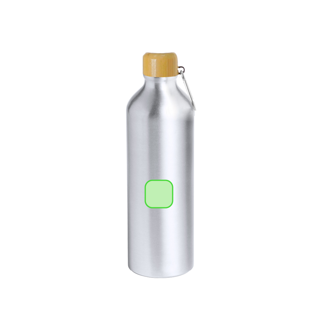 Bidón gigante de aluminio y tapón de bambú 800 ml