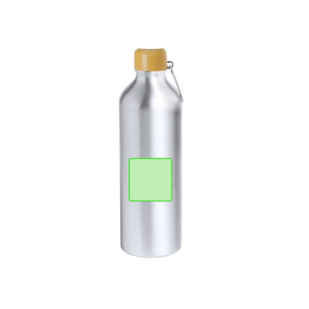 Bidón gigante de aluminio y tapón de bambú 800 ml