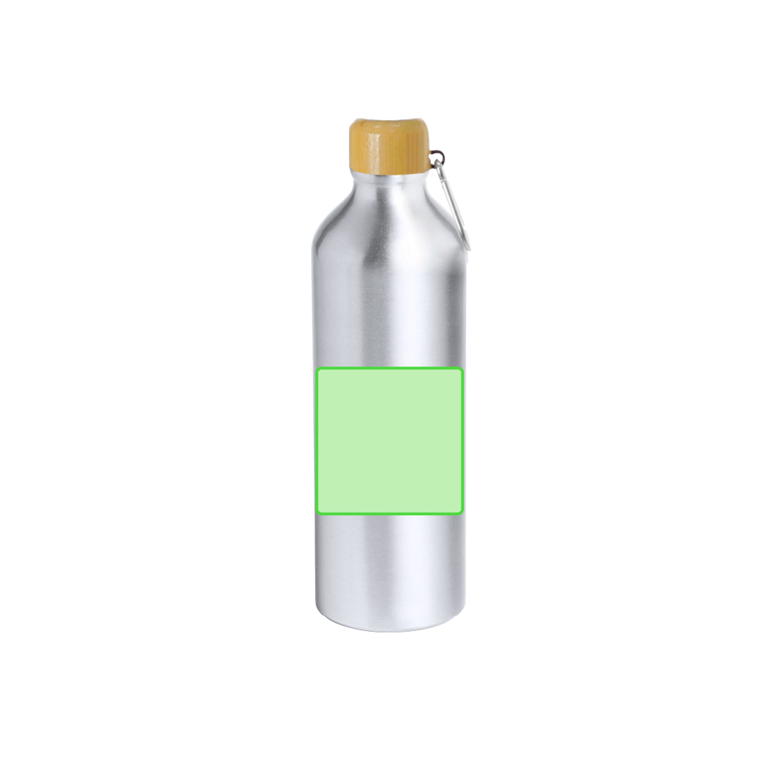 Bidón gigante de aluminio y tapón de bambú 800 ml