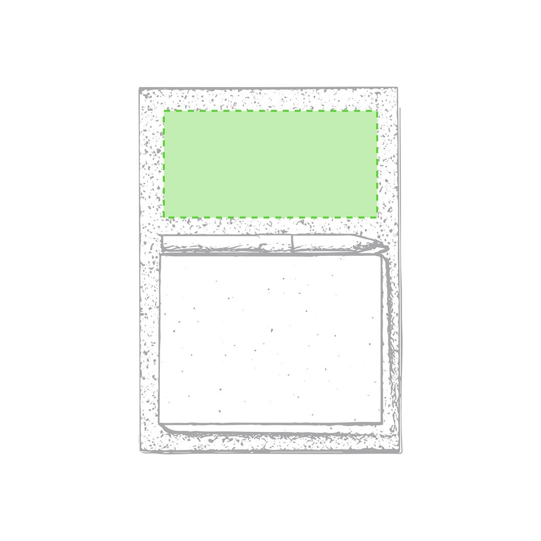 Imán decorativo para nevera de papel reciclado con bloc de notas 40 hojas
