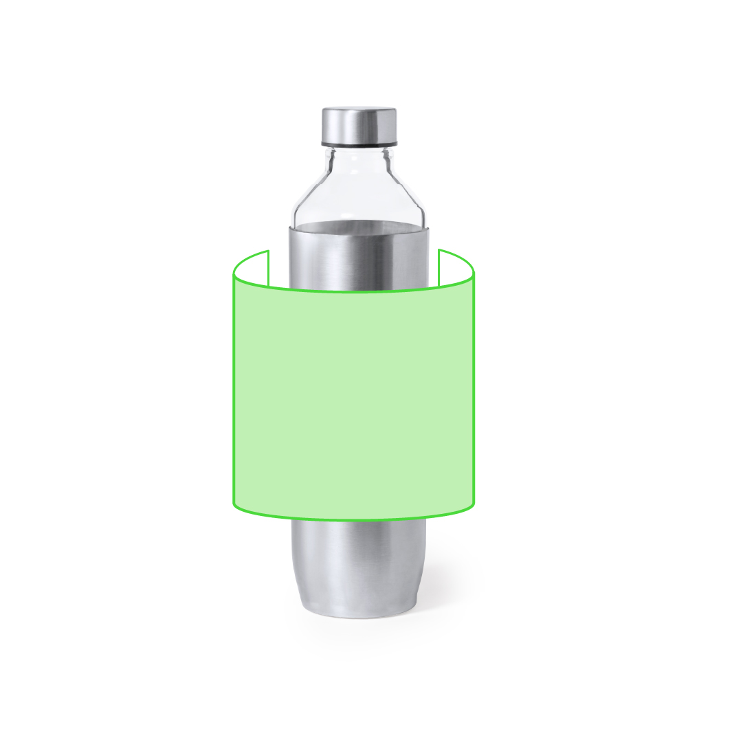 Bidón gigante de cristal borosilicato y acero inoxidable 850 ml
