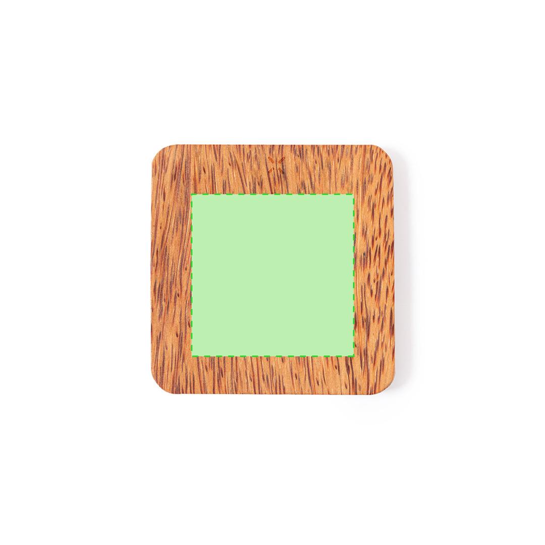 Cargador inalámbrico de coco natural 10W con salidas USB adicionales
